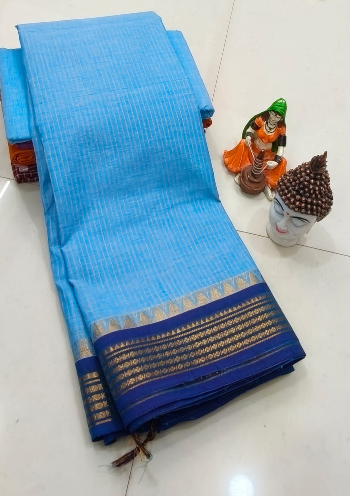 Handcrafted Premium Kanchi Cotton Saree (100 Count)