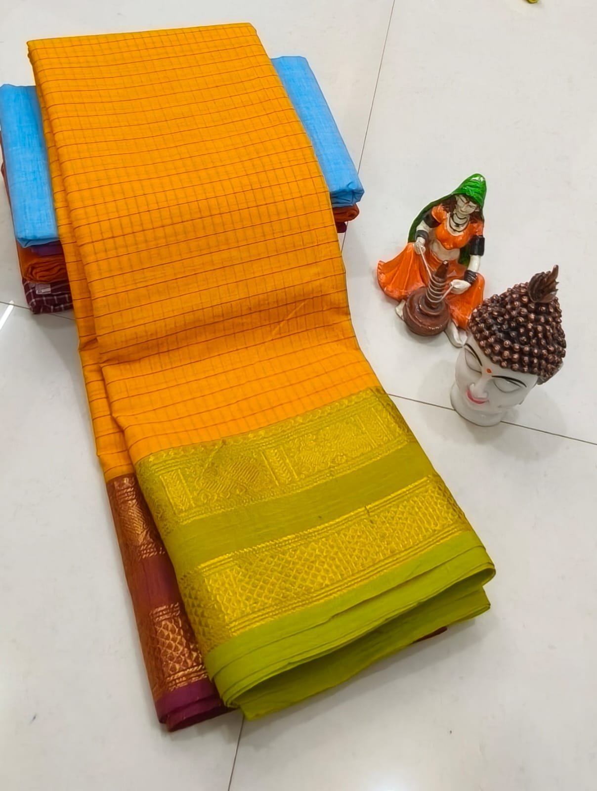 Handcrafted Premium Kanchi Cotton Saree (100 Count)