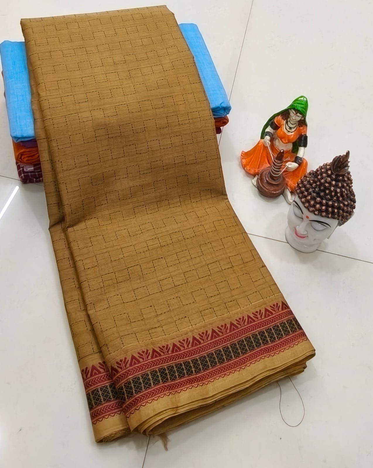 Handcrafted Premium Kanchi Cotton Saree (100 Count)