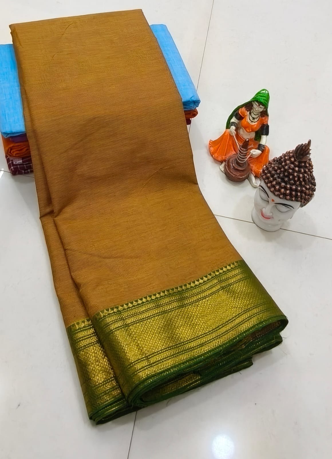 Handcrafted Premium Kanchi Cotton Saree (100 Count)