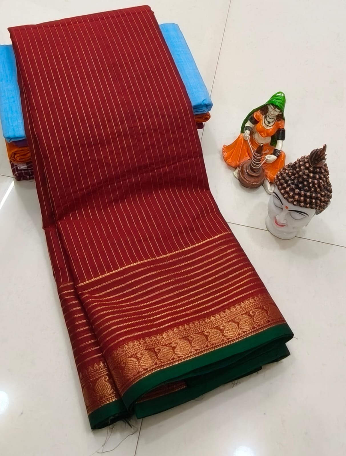 Handcrafted Premium Kanchi Cotton Saree (100 Count)